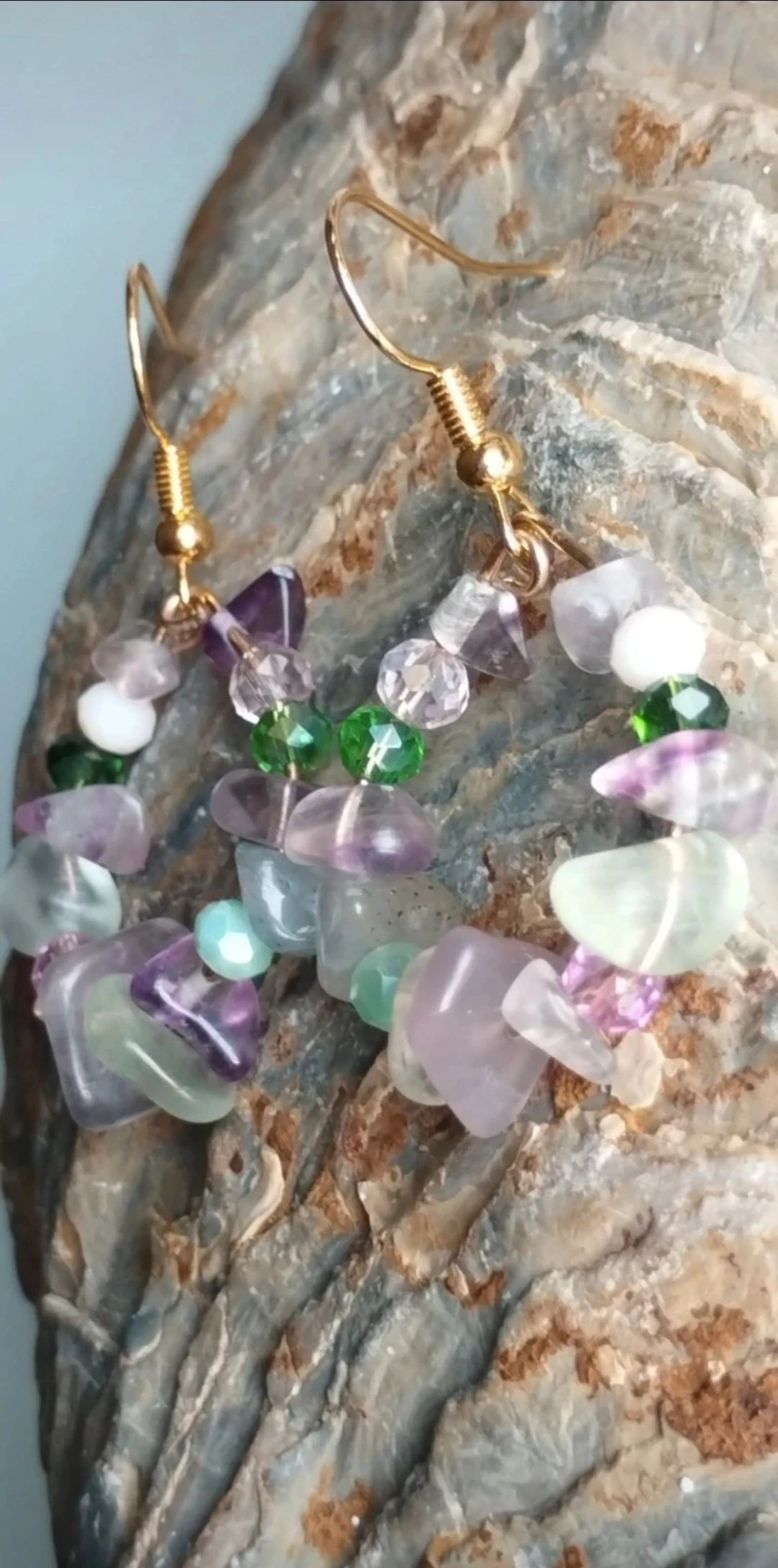 1 x 10€🌟  2 x 16€🌟 ❤️‍🔥🎁🧸🫴🏼Magnifiques Boucles d'Oreilles Artisanales en Minéraux Naturels🫴🏼🧸🎁❤️‍​ – photo 18